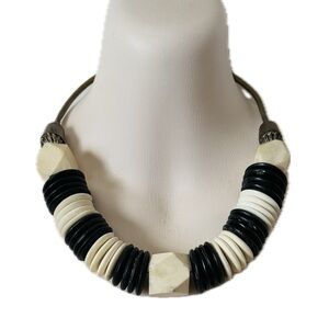Vintage Italian Black and White Necklace